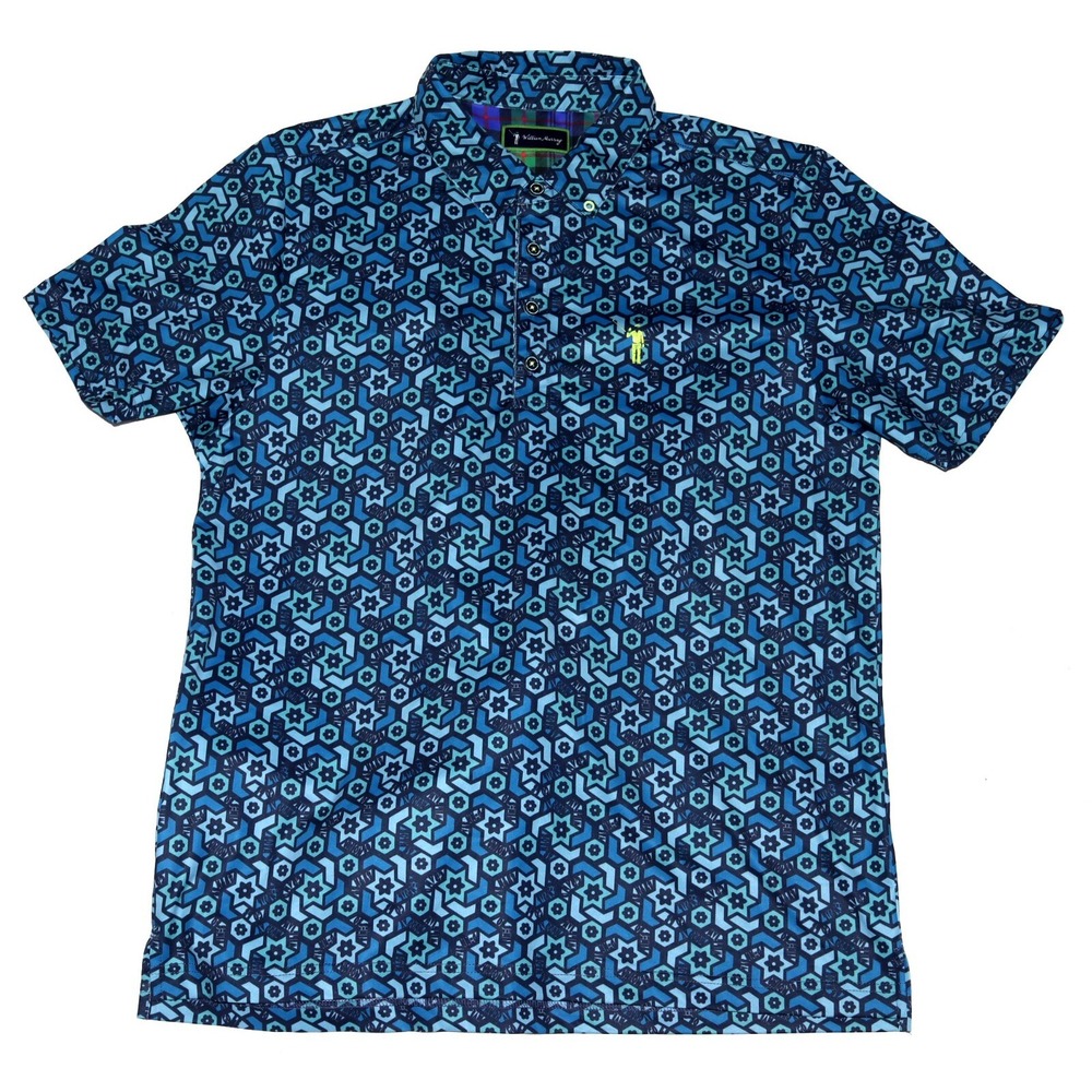 Bill William Murray Next Stop‎ Performance All Over Print Golf Shirt Size Medium